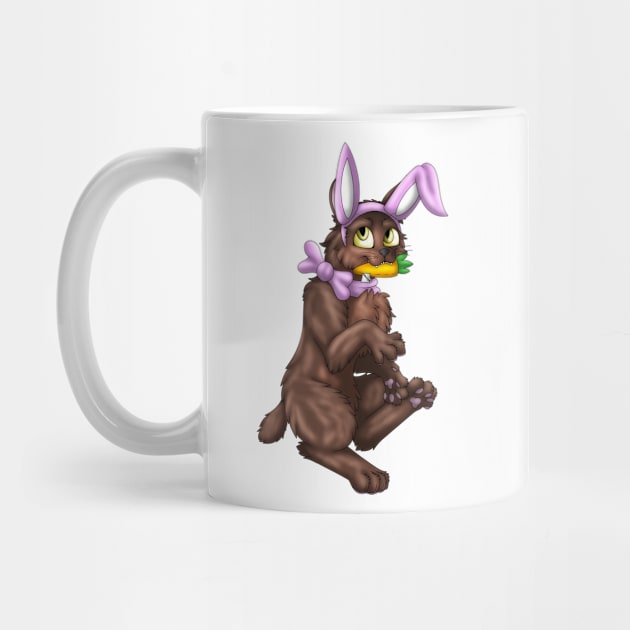 Bobtail BunnyCat: Chocolate (Pink) by spyroid101